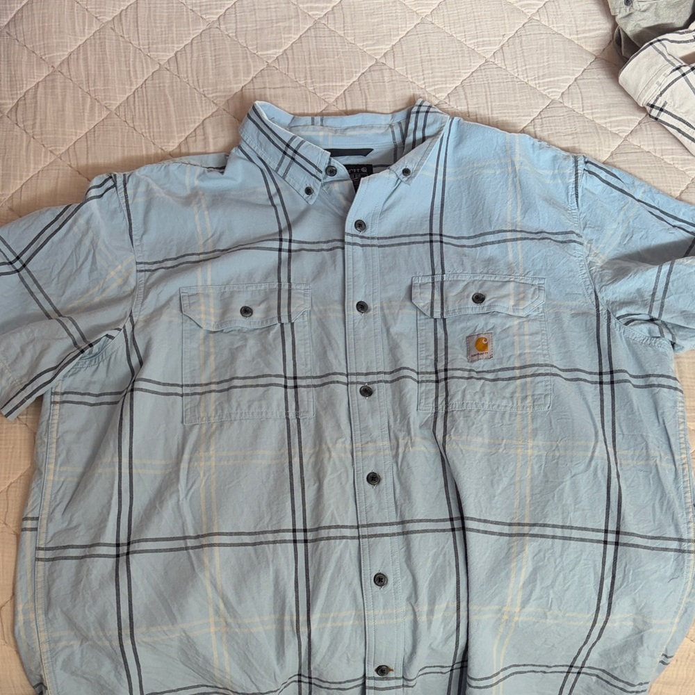 Carhartt Light Blue Plaid Shirt